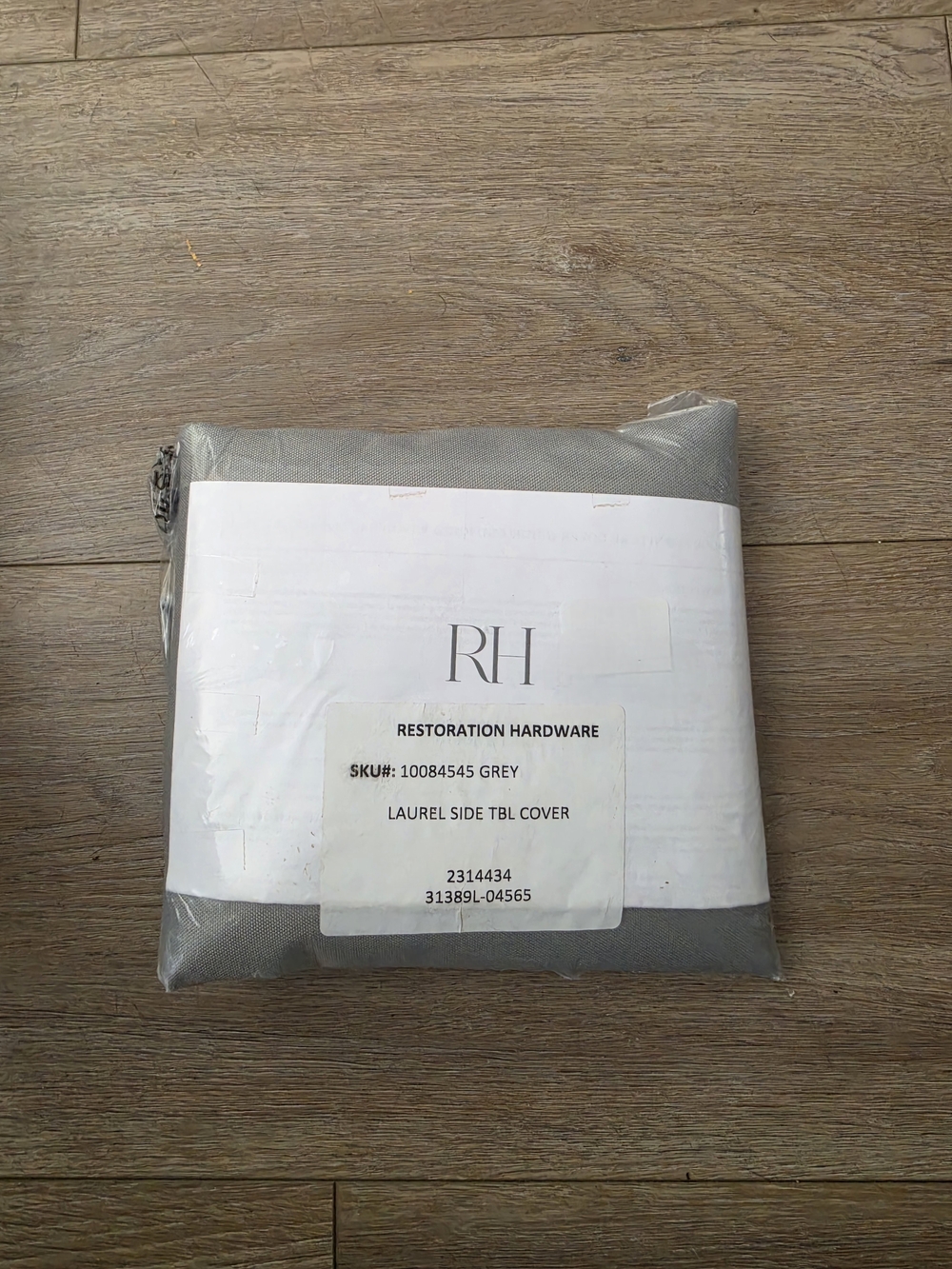 Restoration Hardware Laurel Aluminum Square Side Table - Iron Gray